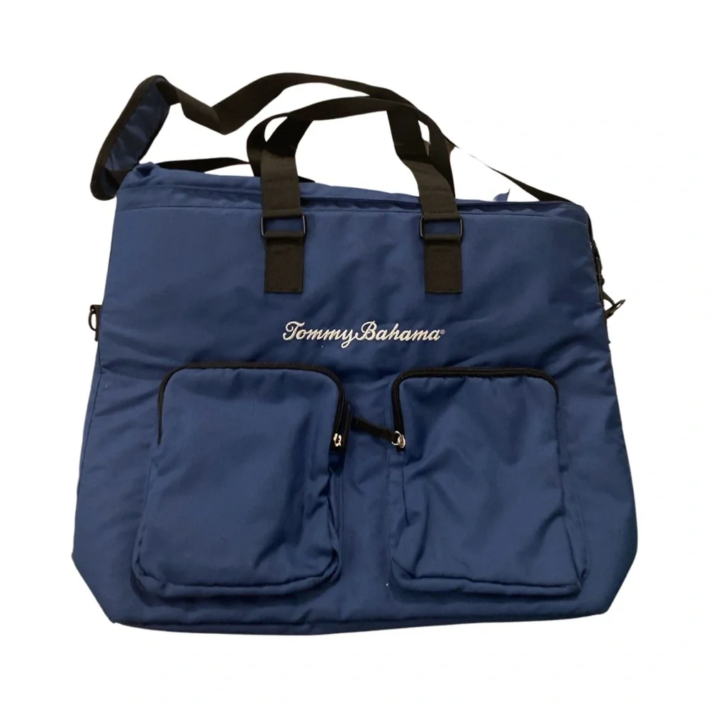 Tommy Bahama Insulated Cooler Tote Navy Blue. Looks new, barely used. - Picture 2 of 8